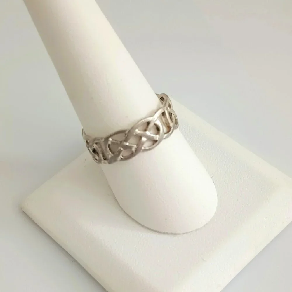 Charles Winston 925 Open Work Ring 9.5 Vintage Sterling Silver Wedding Band